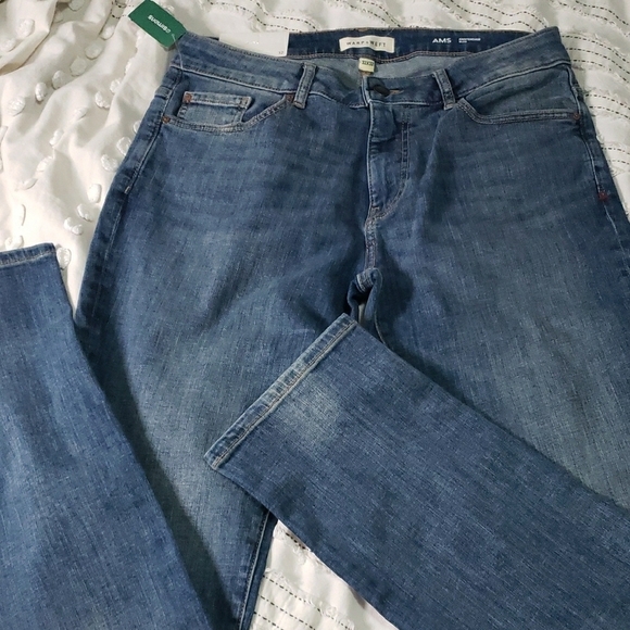 Warp + weft men's Amsterdam slim Blue Jeans 32x32 nwt - Picture 2 of 6